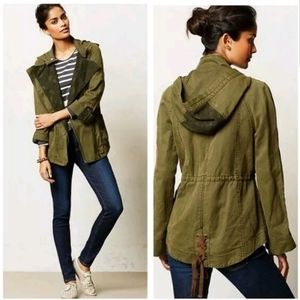 COPY - Anthro | Hei Hei Women Utility Lace Hooded Full Zip Jacket Green Size XS